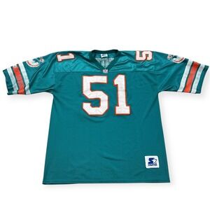Vintage Starter Miami Dolphins Jersey Bryan Cox #51 Men's XL Made In USA
